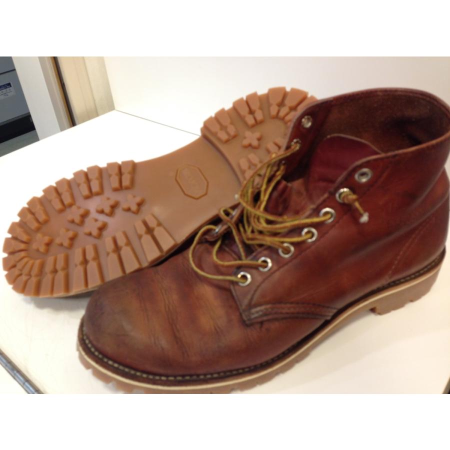 ホワイトソールからvibram#1136ハニーに交換(ミッドソール白） : 靴