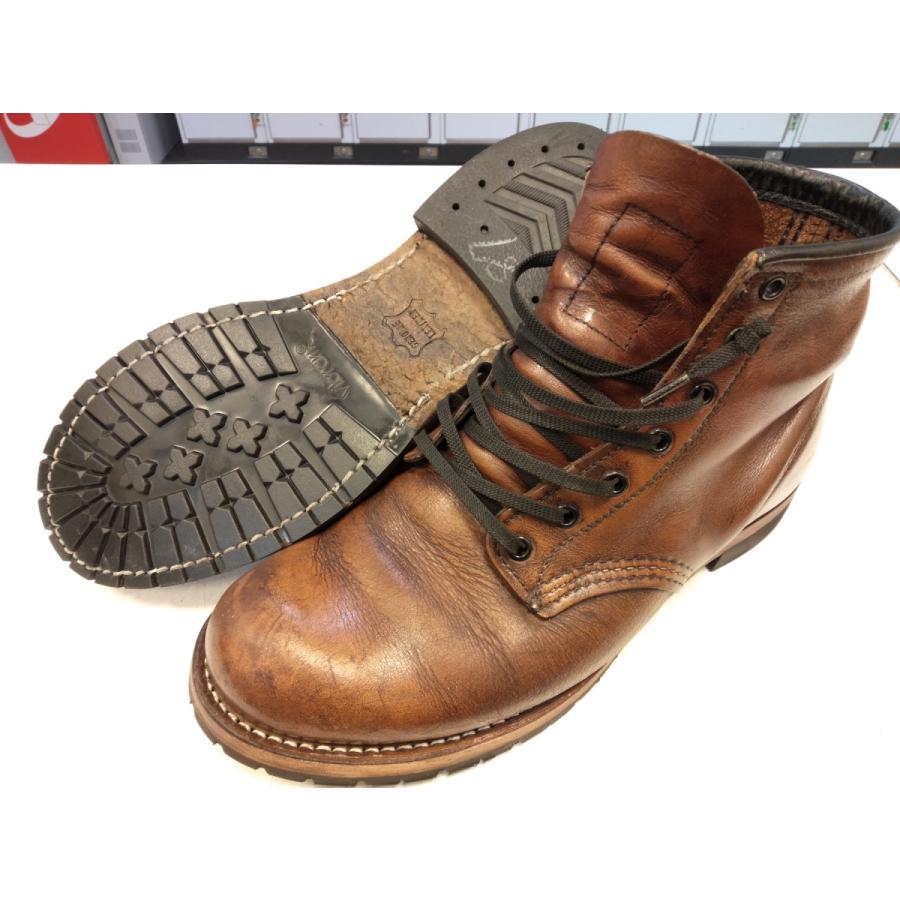 靴修理 ビブラム2333ハーフソール + vibram 700 ヒール ブーツ修理