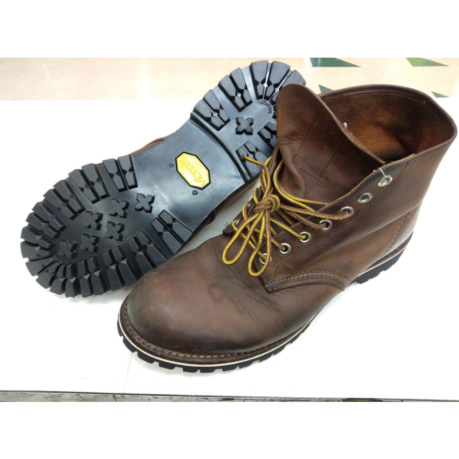 靴修理 ビブラム 1136 黒 ブーツ修理 レッドウイング ダナー ホワイト