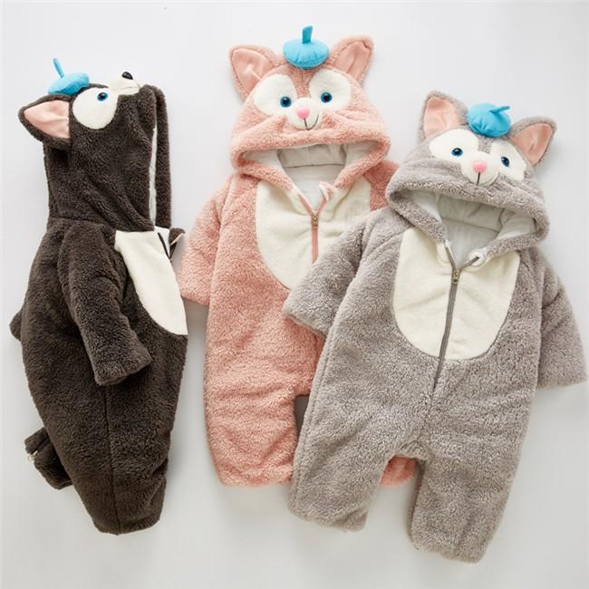 超厚手 赤ちゃん 着ぐるみ くま オールインワン キッズ ベビー