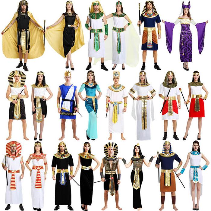 メンズ コスチューム 中東 ファラオ エジプトの女王 舞台衣装 レディース ハロウイン仮装 女性用 男性用 アラビアン 大人 衣装 古代