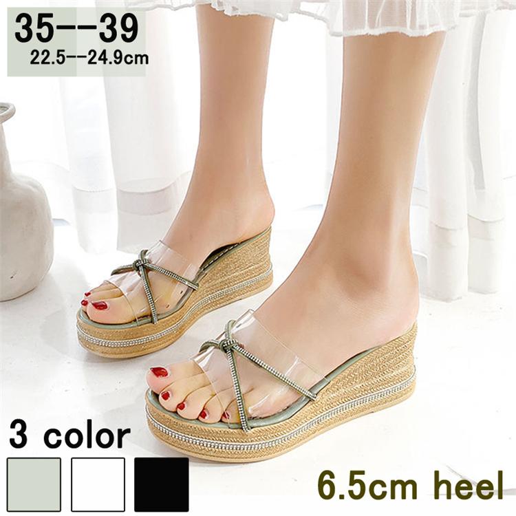 6 5cm 厚底サンダル きらきら 可愛い 大人気 レディース ウエッジソール ビーチサンダル 美脚 シューズ 靴 歩きやすい 春 夏 35 39 送料無料 Zxnx04 アカルイ市場 通販 Yahoo ショッピング