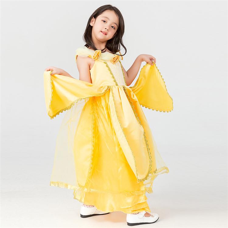 ハロウィン 美女と野獣 ベル ドレス 子供 プリンセス BELLE 風 キッズ