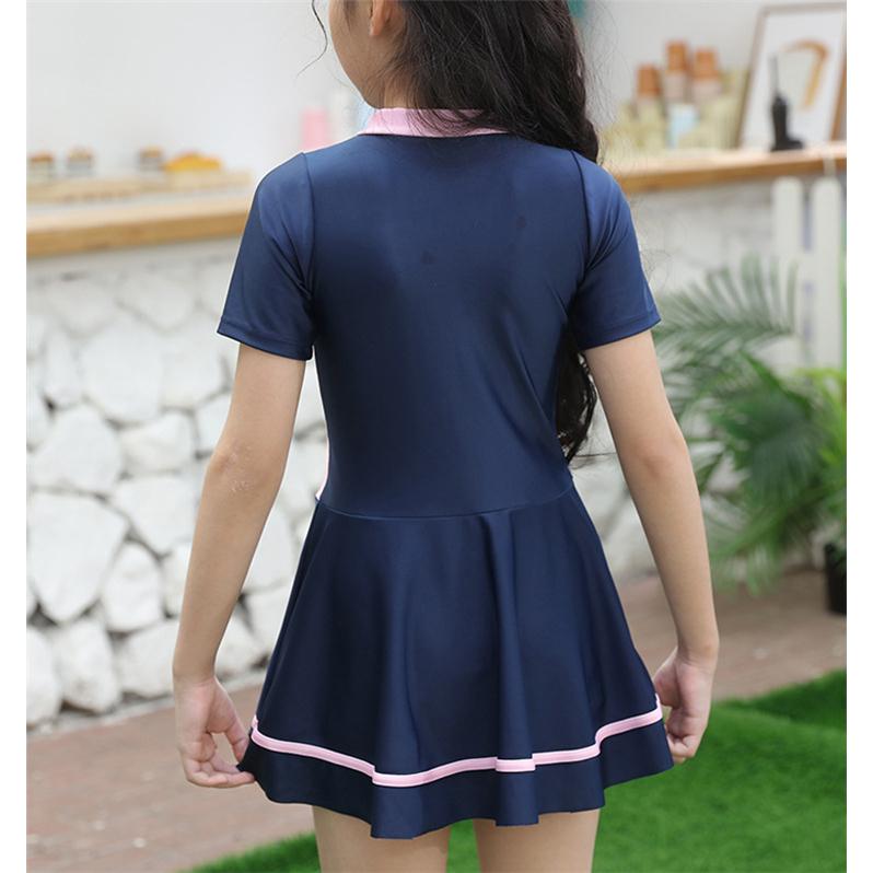 返品送料無料 スクール水着 女の子 ワンピース 練習用 学校用 水着 キッズ 子供 日焼け防止 スカート スイムウェア ジュニア 90 100 110 1 130 140 Originaljustturkey Com