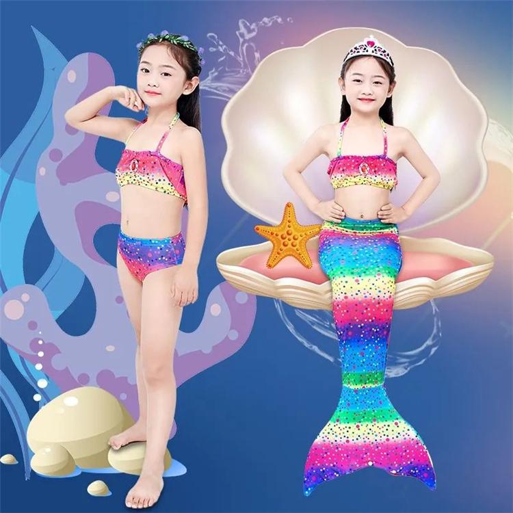 子供水着 キッズ 女の子 マーメイド 人魚 水着子供用 3点セット みずぎ