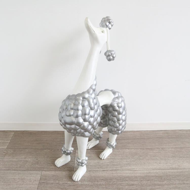 高級感のあるデザイン プードル 犬 置物 オブジェ 1407GHD002 送料込み