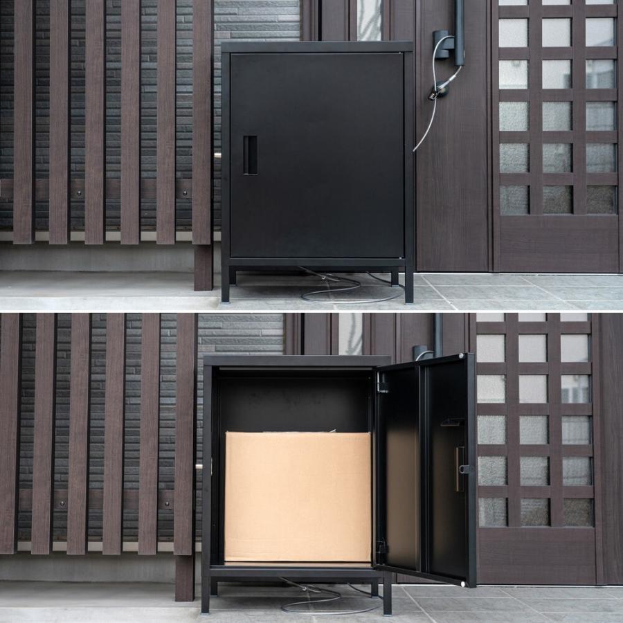 DELIO宅配ボックス大容量1ドア BK/WH/BR/GN JAC-50 ポスト 荷物対応