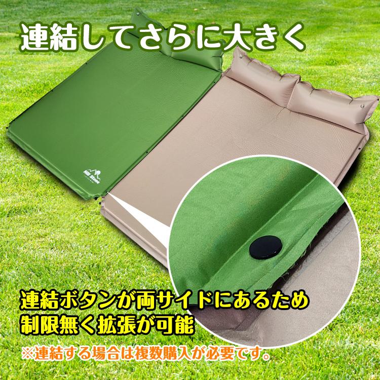 【新品未使用】インフレーターマット　キャンプ 車中泊 厚さ10cm グリーン 車中泊 マット マットレス インフレーターマット ダブル
