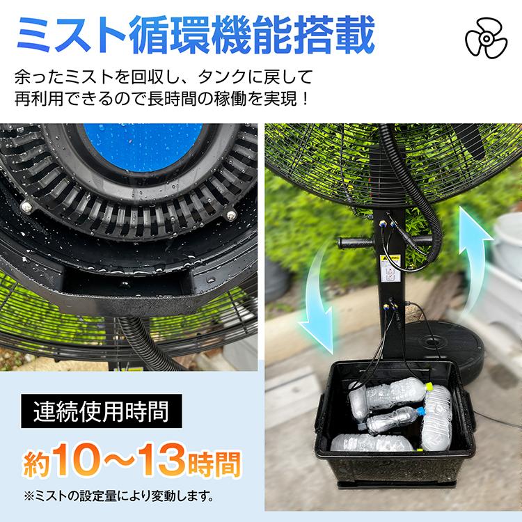 ミスト扇風機 業務用 大型 工場扇 扇風機 パワフル送風 冷風扇 大容量