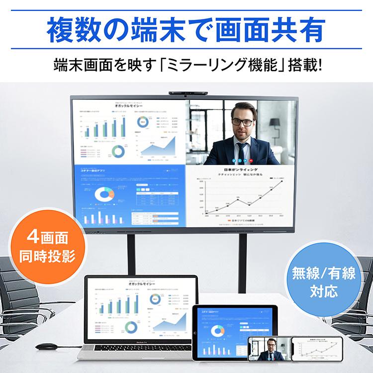 電子黒板 65インチ 4K タッチパネル インタラクティブホワイトボード