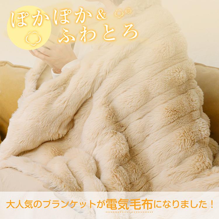 Hill Stone（ヒルストーン） 電気毛布 ふわとろ 2枚合わせ 厚手 ダブル