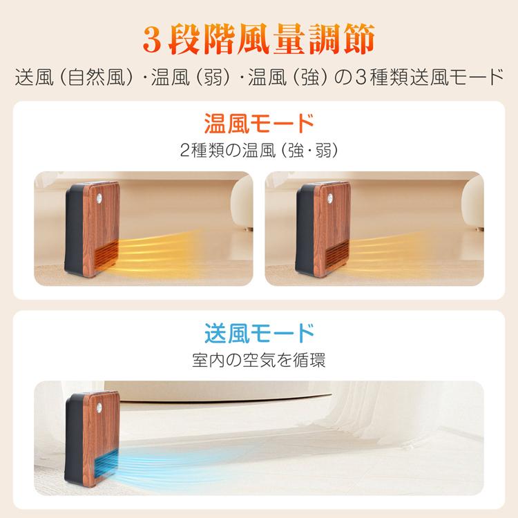 セラミックヒーター 速暖 2025 人感センサー 小型 ヒーター 暖房器具