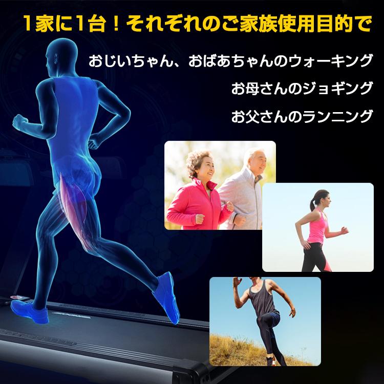 ルームランナー 家庭用 歩く 走る 電動 MAX12km/h 折りたたみ