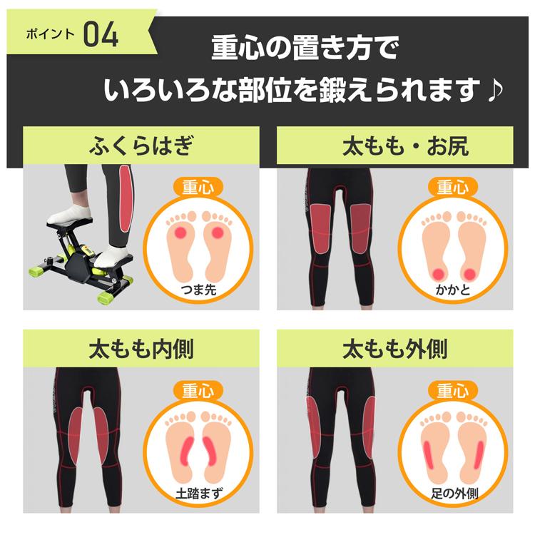 ステッパー 静音 ツイスト ダイエット 高齢者 健康器具 ツイストステッパー 健康ステッパー ダイエット器具 足踏み あしふみ サイドステッパー 運動器具 室内の画像