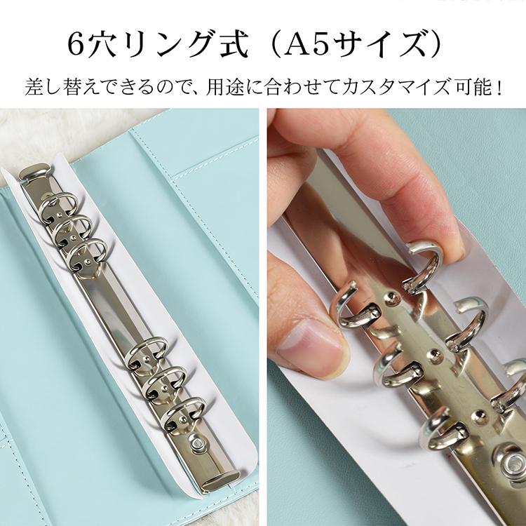 バインダー a5 トレカファイル リフィル 10枚 8ポケット 6穴 ジップ 内