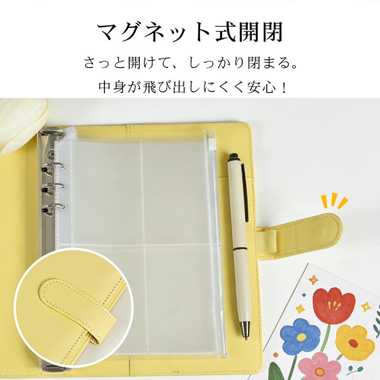 バインダー a5 トレカファイル リフィル 10枚 8ポケット 6穴 ジップ 内