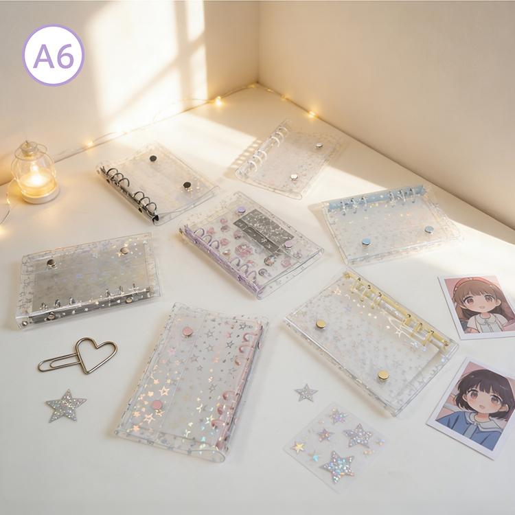 シール帳 シールバインダー バインダー リフィル 10枚 a6 a7 はがせる 台紙 ミニシール帳 透明シール帳 6穴 透明 シール シール帳透明 ファイルバインダー 収納 |  | 24