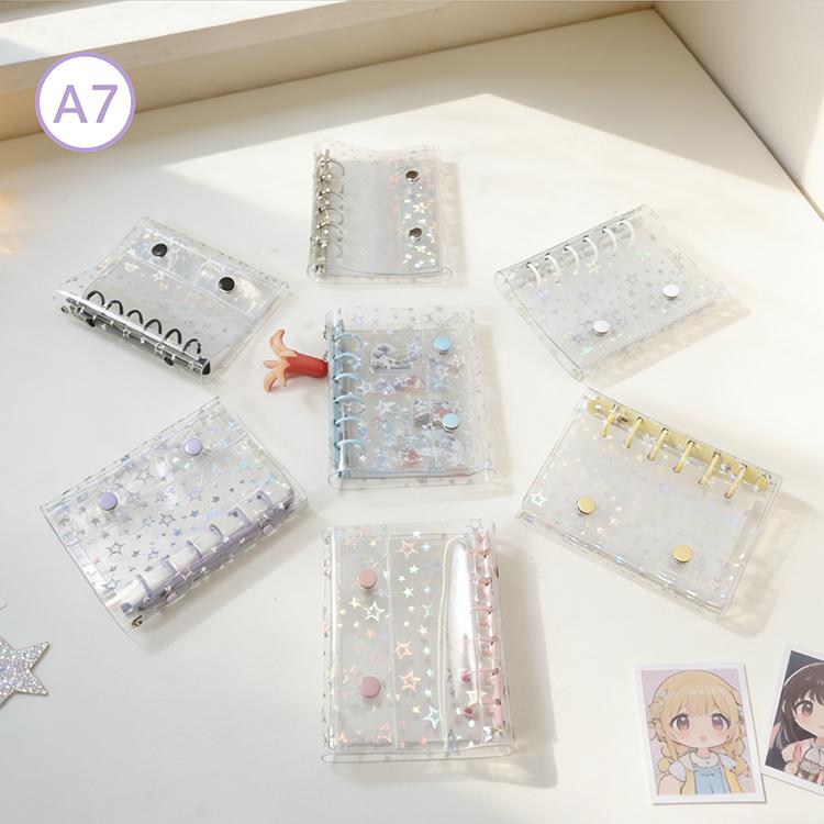 シール帳 シールバインダー バインダー リフィル 10枚 a6 a7 はがせる 台紙 ミニシール帳 透明シール帳 6穴 透明 シール シール帳透明 ファイルバインダー 収納 |  | 25