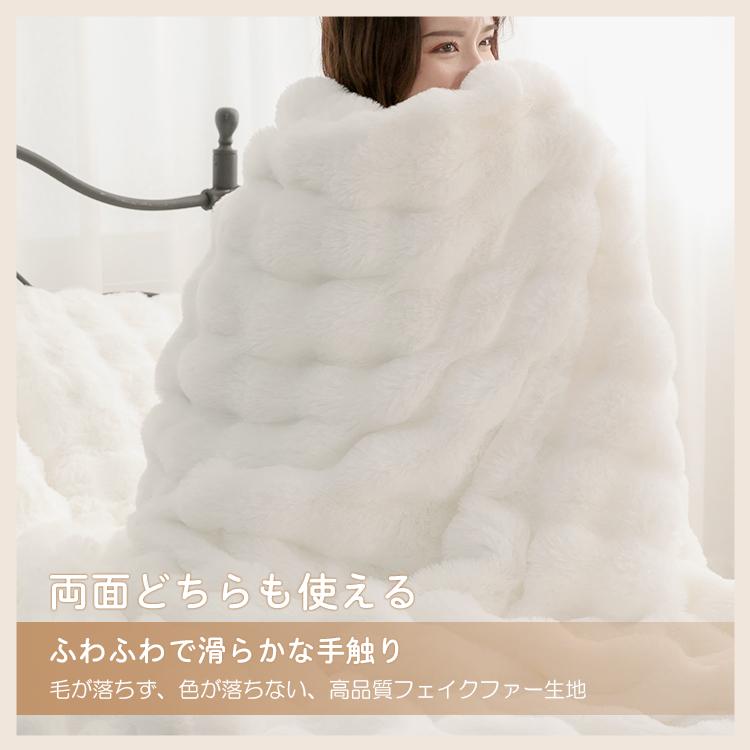 毛布 ふわとろ 2枚合わせ 厚手 ハーフ 洗える ふわとろ毛布