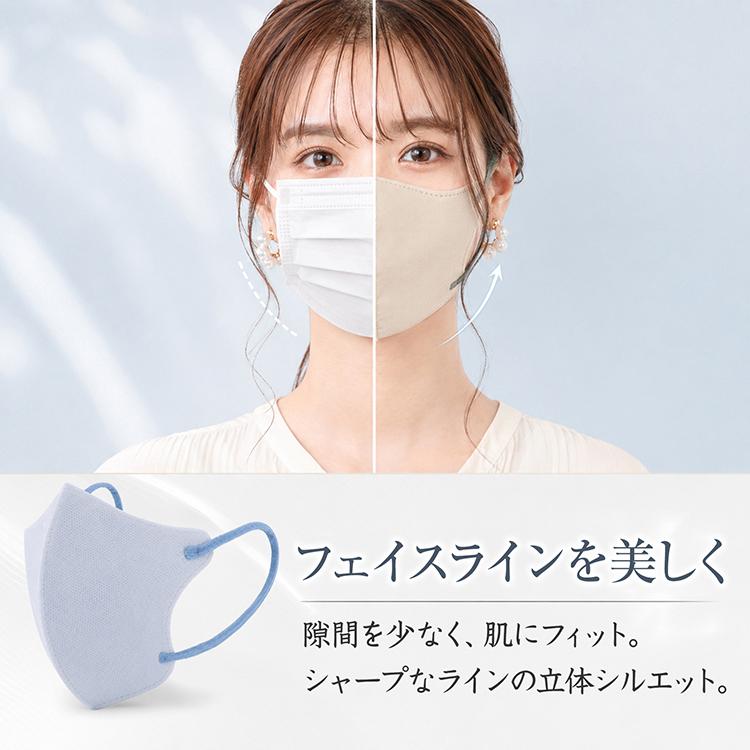 マスク 不織布 52枚 立体 不織布マスク 立体マスク 3dマスク カラーマスク バイカラー 小顔マスク 使い捨てマスク おしゃれ 血色カラー 大容量 バイカラーマスク | Hill Stone | 10