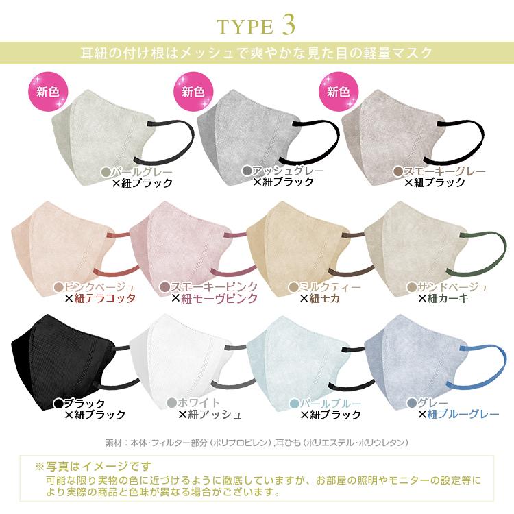 マスク 不織布 40枚 立体 不織布マスク 立体マスク 3dマスク カラーマスク バイカラー 小顔マスク 使い捨てマスク おしゃれ 血色カラー 大容量 花粉症対策 3層 | Hill Stone | 11