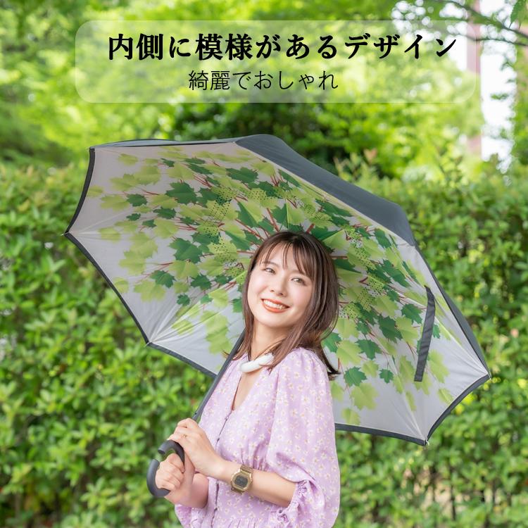 傘 逆さ傘 ワンタッチ 自動開き プレゼント 日傘 晴雨兼用 折り畳み傘 遮光 梅雨 レディース メンズ 逆さになる傘 さかさま傘 長傘 紫外線 遮光 UV 遮熱 ny412｜akaneashop｜13