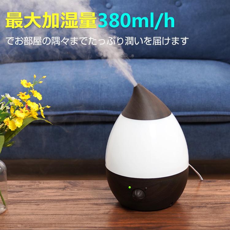 超音波加湿器 アロマ 卓上 加湿機 おしゃれ 小型 2.8L オフィス 上部