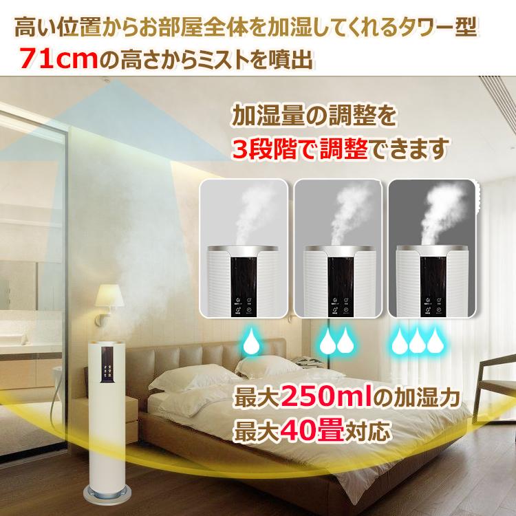 2024年8L大容量タワー型3段階湿度調整35畳 300ml/hリモコン付き Amazon.co.jp: 2024冬発売新モデル【加湿器・8L大容量】加湿器