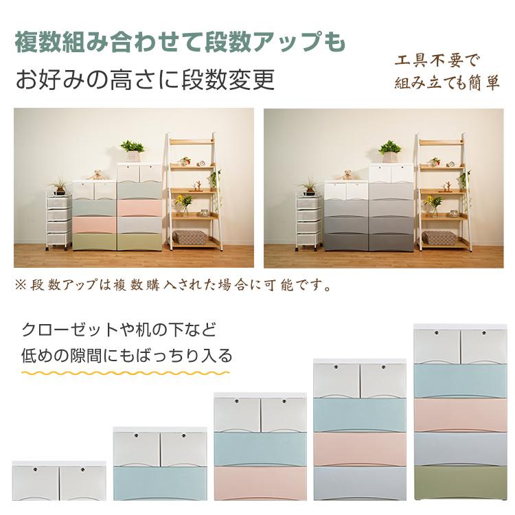 収納チェスト ワイド 5段 キャスター付 大型 収納ボックス 引き出し 大