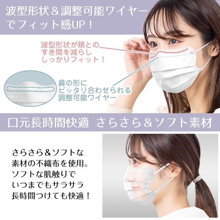 少し豊富な贈り物 MATCH MASK 小顔マスク AKANE マスク 3D立体 W波型 小顔 4D プリーツマスク 20枚 不織布 プレミアム 5Dマスク 血色 おしゃれ 3層 蒸れない 小さめ 顔フィット ファッション 花粉症