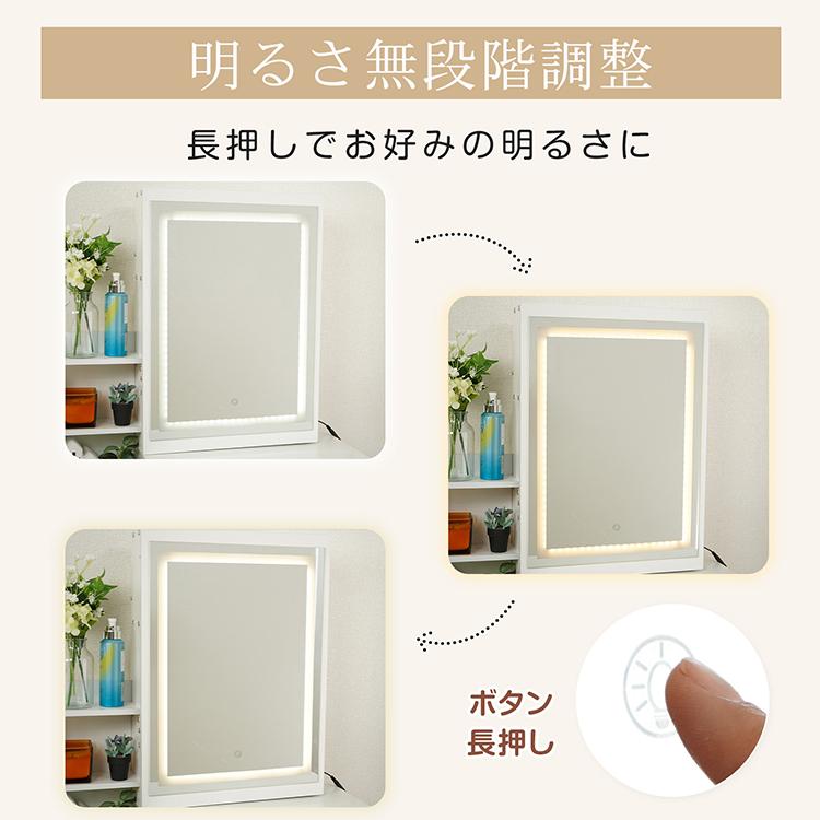 ドレッサーテーブル ドレッサー コンパクト led 化粧台 ドレッサー