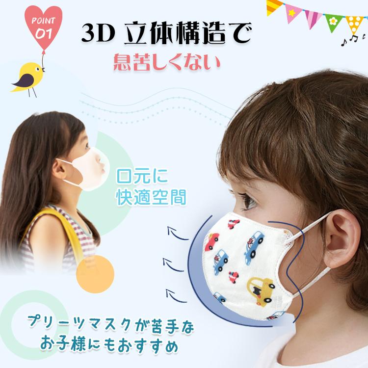 格安新品 AKANE マスク 子どもマスク 99%カット 3D 立体 子供用 3歳から8歳 60枚入 血色 平ゴム 不織布 キッズマスク 子供マスク  息がしやすい 感染 ウイルス 対策 ny494