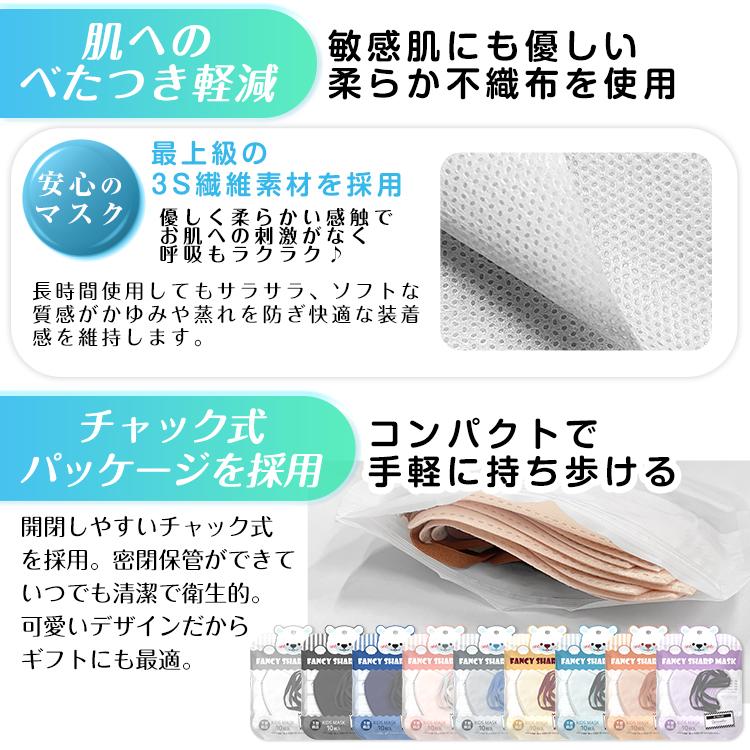 マスク 不織布 立体 20枚 不織布マスク 立体マスク 子供 子供用マスク 3dマスク 子供マスク カラーマスク バイカラー 小顔マスク 使い捨てマスク 花粉症対策 | FANCYSHARP MASK | 24