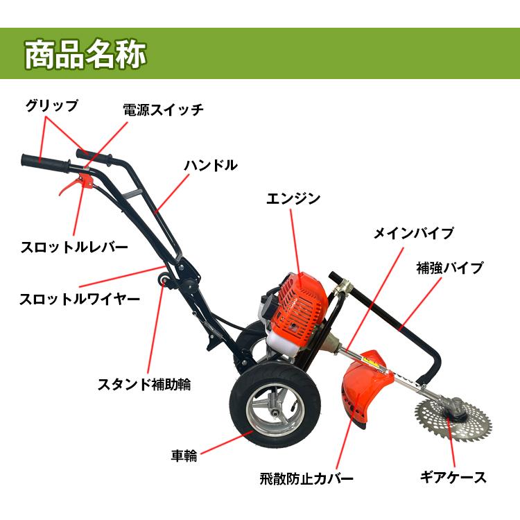 手押し式草刈機 エンジン式 2ストローク 草刈り機 手押し 草刈機 50cc リコイルスターター式 エンジン 芝刈り機 庭 草刈り 剪定 雑草 芝 ガーデニング 押すだけ｜akaneashop｜08