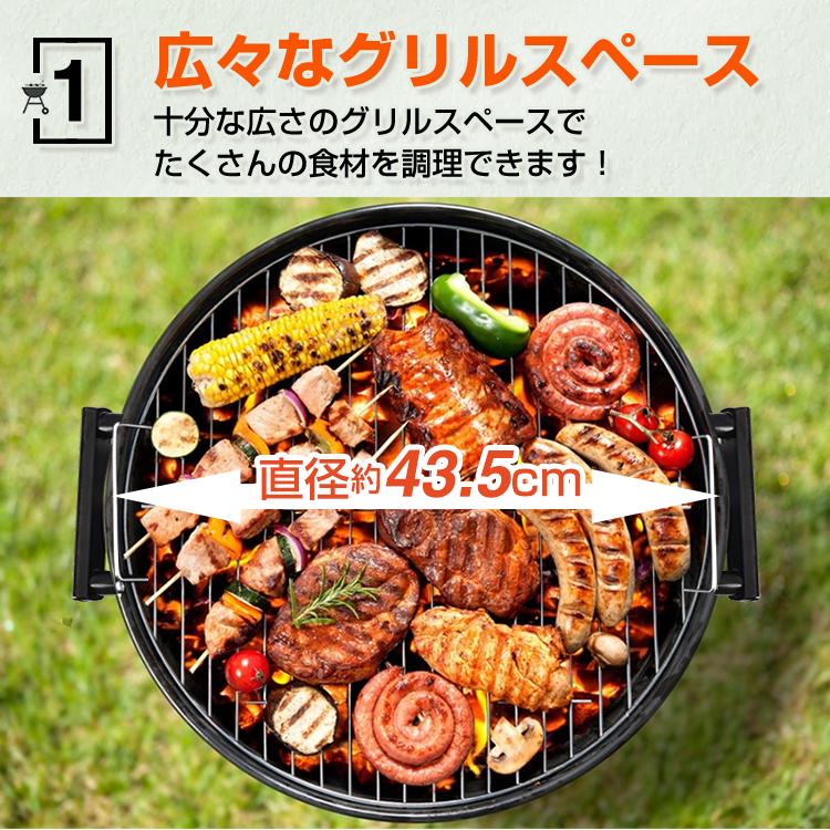 バーベキューコンロ ステーキ バーベキューグリル コンロ 蓋付き 丸型 燻製器 スモーク 薪 ストーブ BBQ グリル キャンプ アウトドア 焚き火 炭焼き お花見｜akaneashop｜03