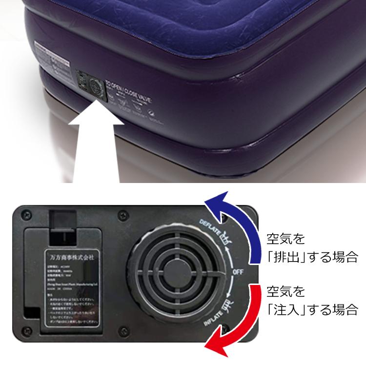 2個セット　ベッド エアマット 電動ベッド エアーベッド　ダブル　車載　キャンプ Hill Stone エアーベッド ダブル 車中泊 ベッド 折りたたみ