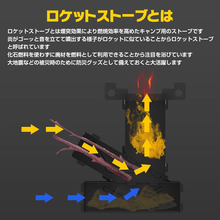  焚き火台 ロケットストーブ 折り畳み コンパクト 軽量