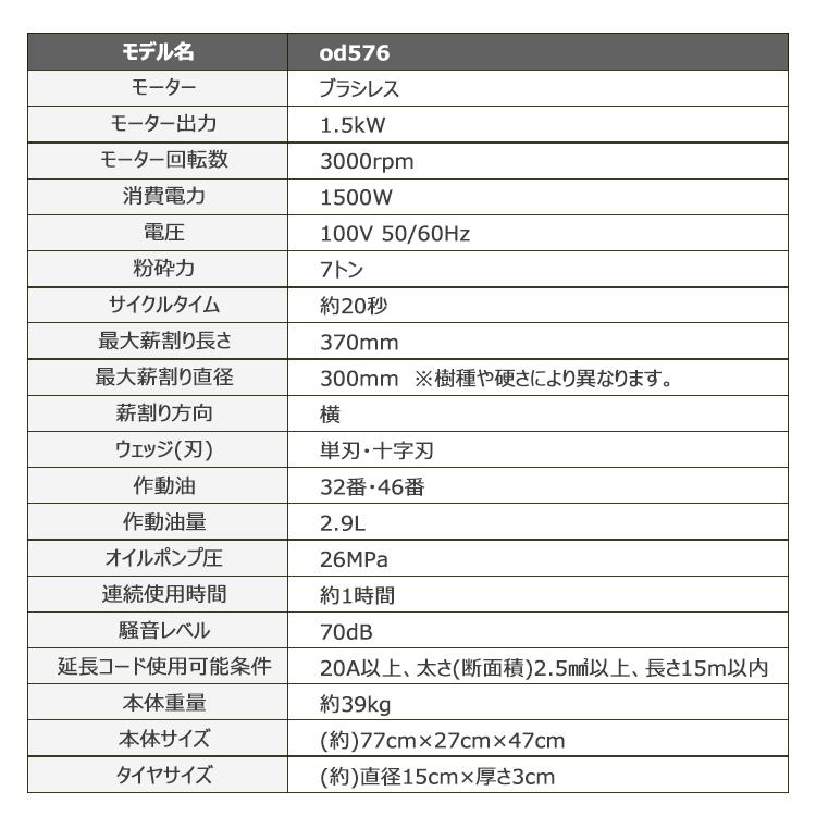 薪割り機 薪割り クサビ くさび 薪割りクサビ 電動薪割り機 7t ウッドスプリッター 電動 油圧 電動油圧薪割り機 キャンプ薪割り キャンプ 自動 電動薪割り 小型の画像