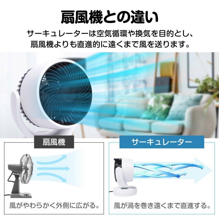 ホワイト　サーキュレーター　リモコン付き ホワイト サーキュレーター リモコン付き 扇風機・サーキュレーター