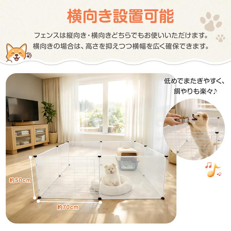 新品 ペットサークル 犬 サークル フェンス 室内 屋外 ペットフェンス 屋外 ジョイント 透明 犬 ペットサークル ドア付き 12