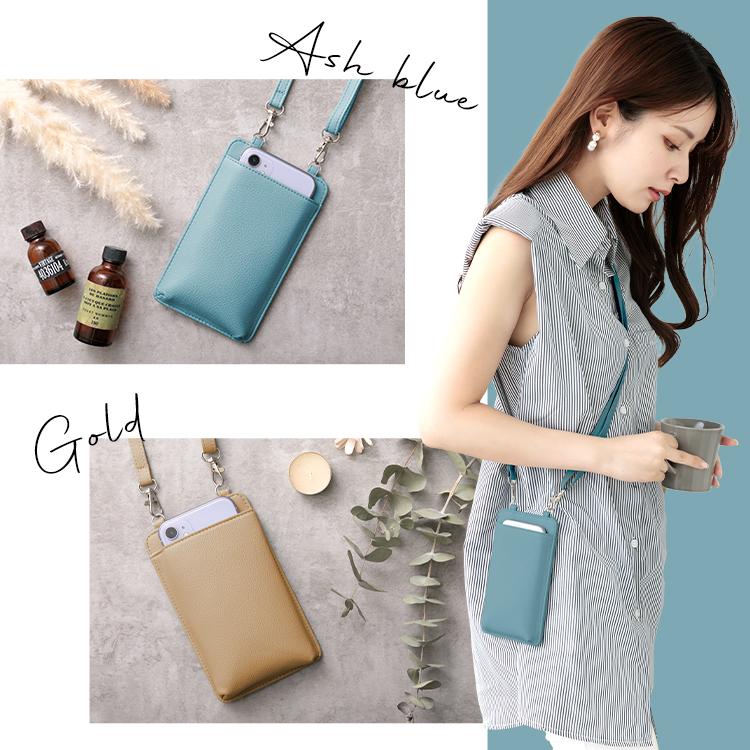 スマホポーチ スマホショルダー バッグ 財布 小銭入れ