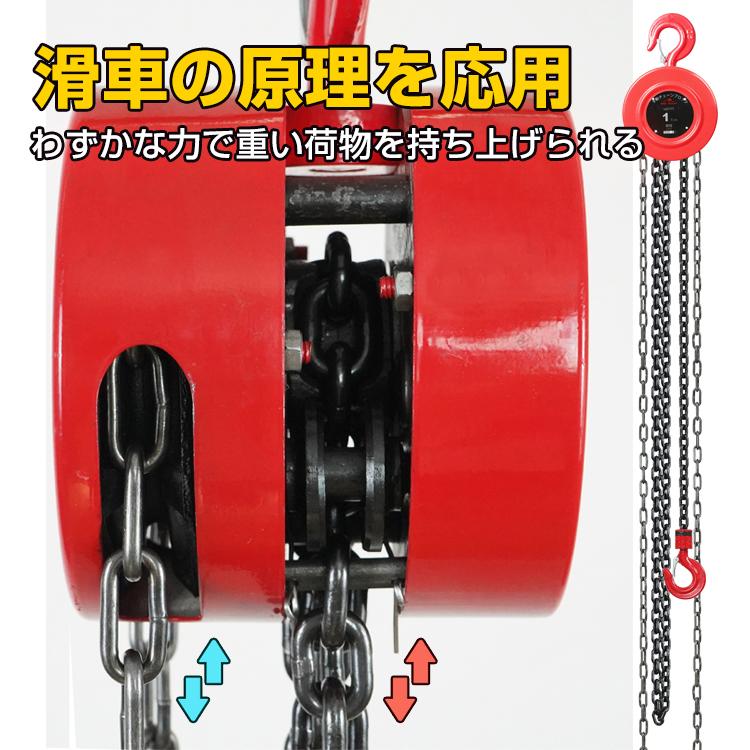 チェーンブロック 1t 手動 3m 業務用 荷揚げ 滑車 鎖 重量物 チェーンブロック 1t 手動 3m 業務用 荷揚げ 滑車 鎖 重量物