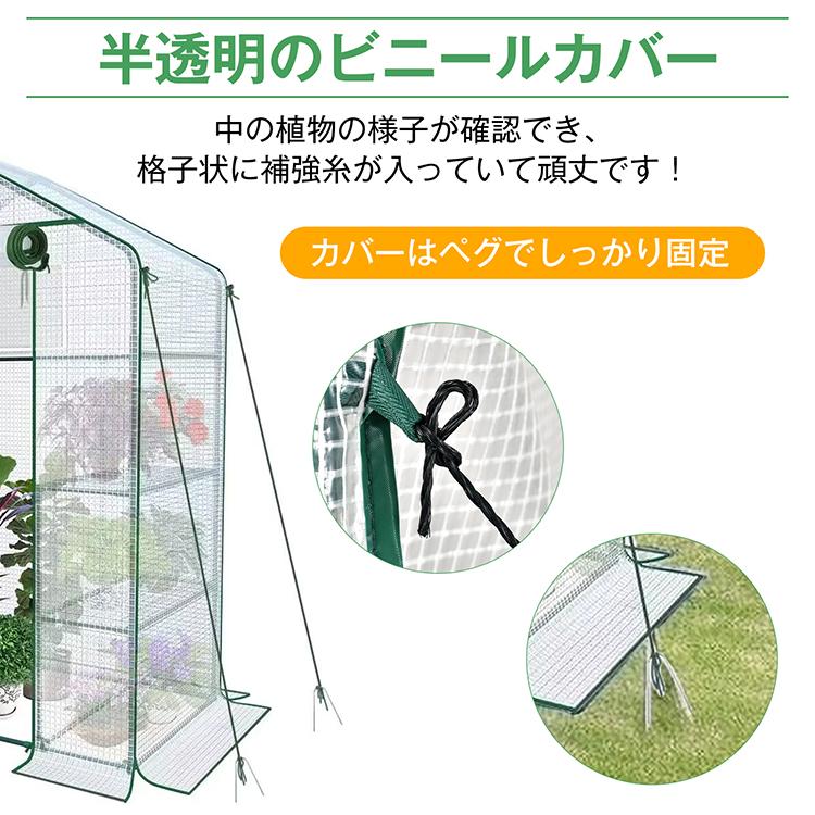 ビニールハウス 家庭用 温室 ガーデニング 組立式 簡易 グリーン