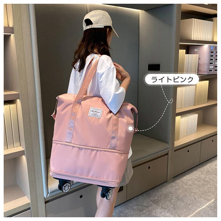 キャリーバッグ ソフトキャリーケース キャスター付きバッグ 機内持ち込み ソフトスーツケース 旅行バッグ 折りたたみ 4輪 2way 大容量 ボストンバッグ 防水 | Hill Stone | 26