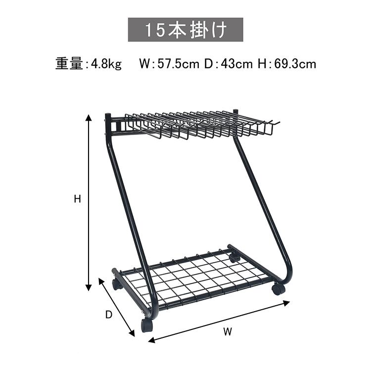 スラックスハンガー パンツラック 15本掛け ズボンハンガー キャスター