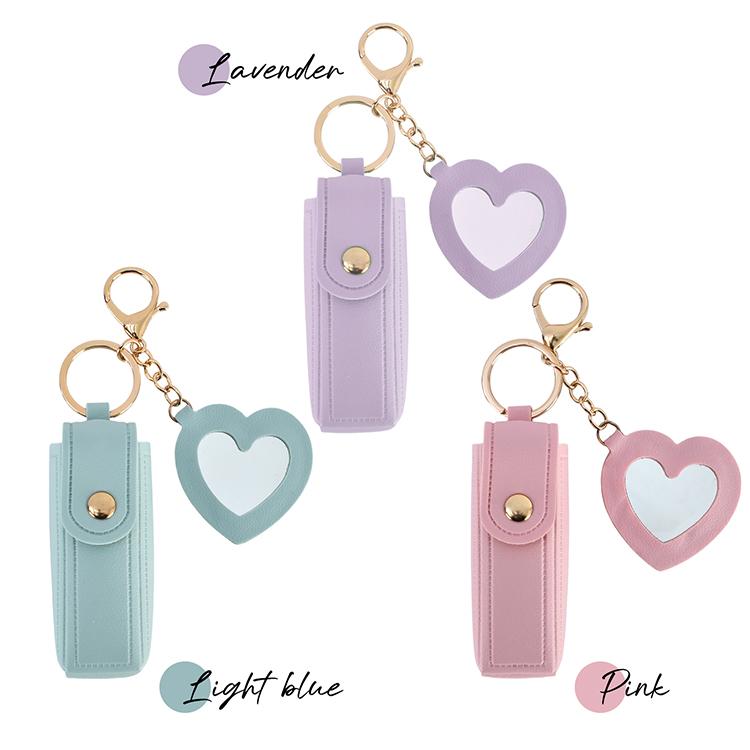 リボン リップケース 未開封 本革製リップケース ミラー付き 名入れ無料 ギフトラッピング対応