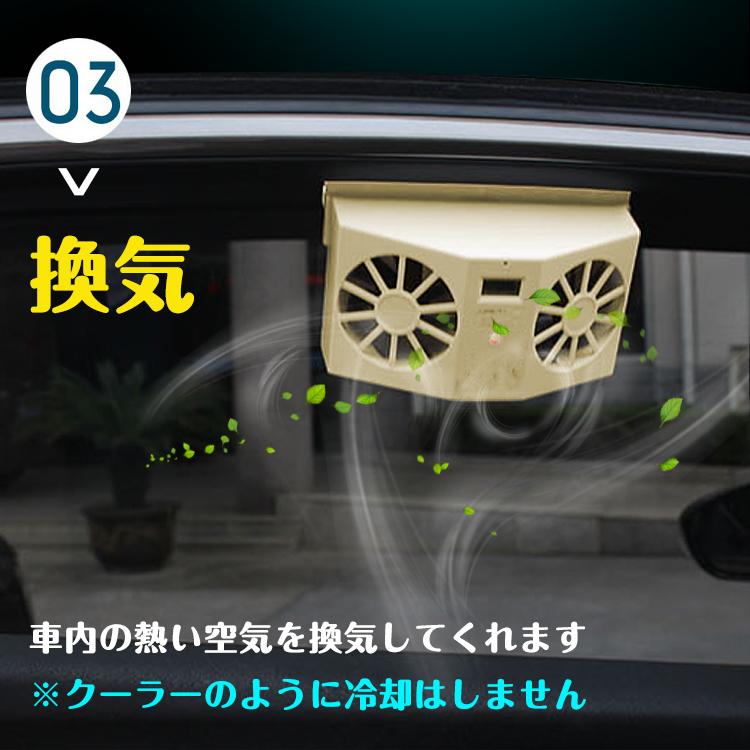 車用換気扇 車内換気扇 車載ファン ソーラーファン 熱中症対策グッズ