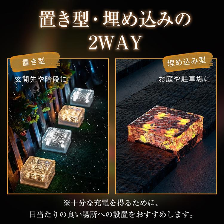ソーラーライト 屋外 駐車場 地面 埋め込み ソーラー ライト