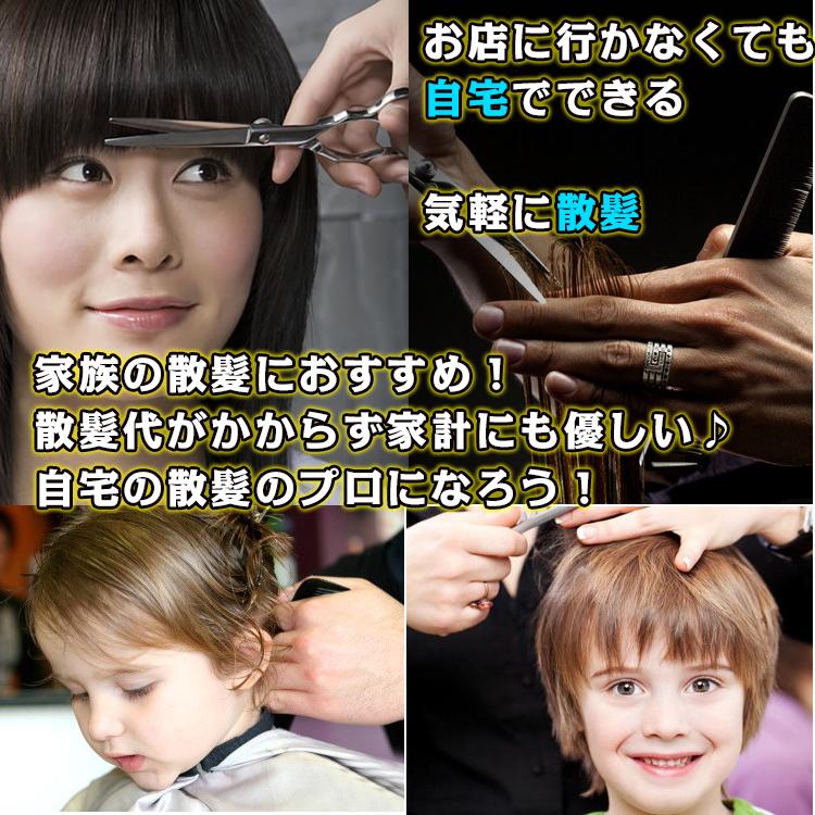 スキバサミ ヘアカット ハサミ 2本セット くし オイル 収納ケース付き