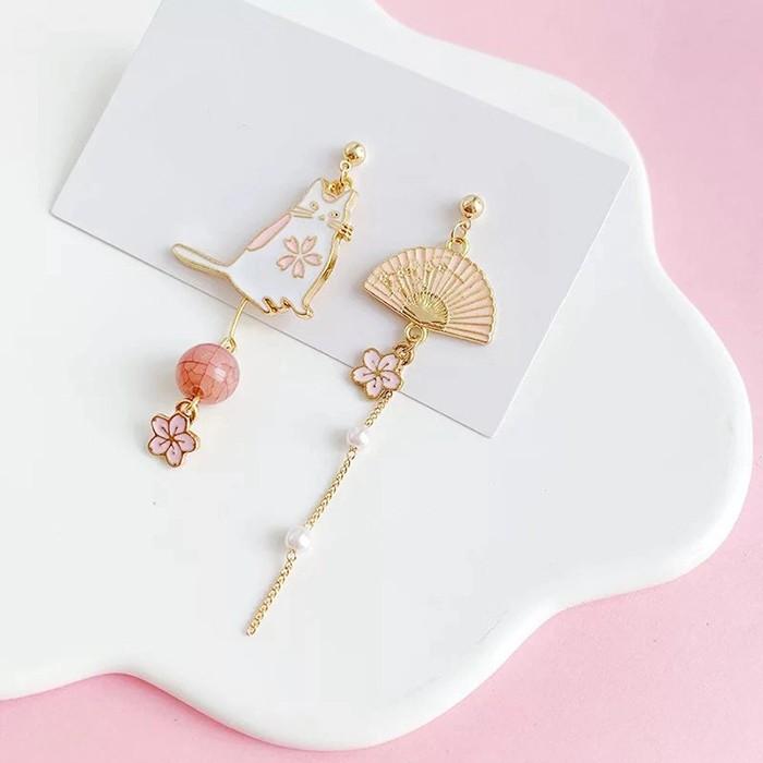 数量限定 ピアス イヤリング ピンク 花 猫 フラワー ねこ 桜 さくら